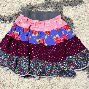 Matilda Jane whimsical floral skirt- Paint by Numbers Collection Size 4